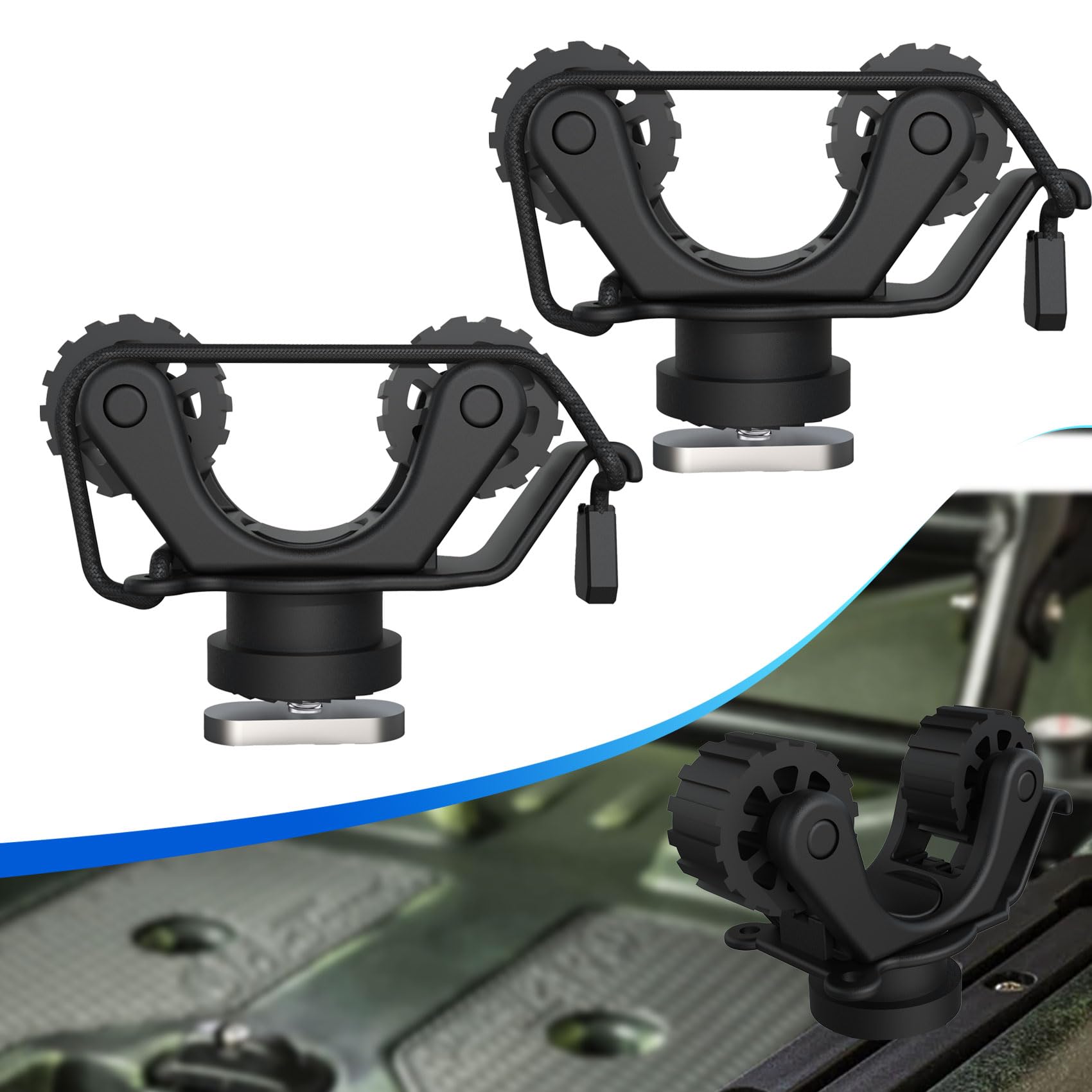 Supporto per pagaia per binari - Fishing Kayak Rod Holder recensione e prezzo
